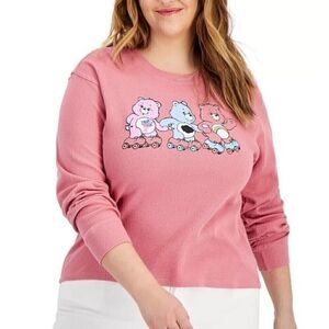 Mad Engine Trendy Plus Size Care Bears Cotton Top Sweatshirt,Brand New 2X
